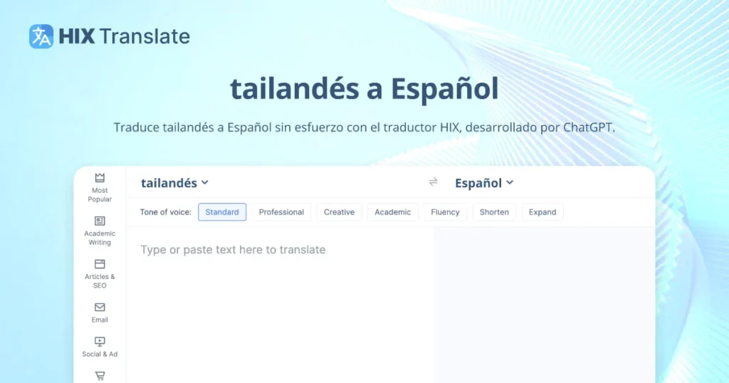 traductor español tailandes